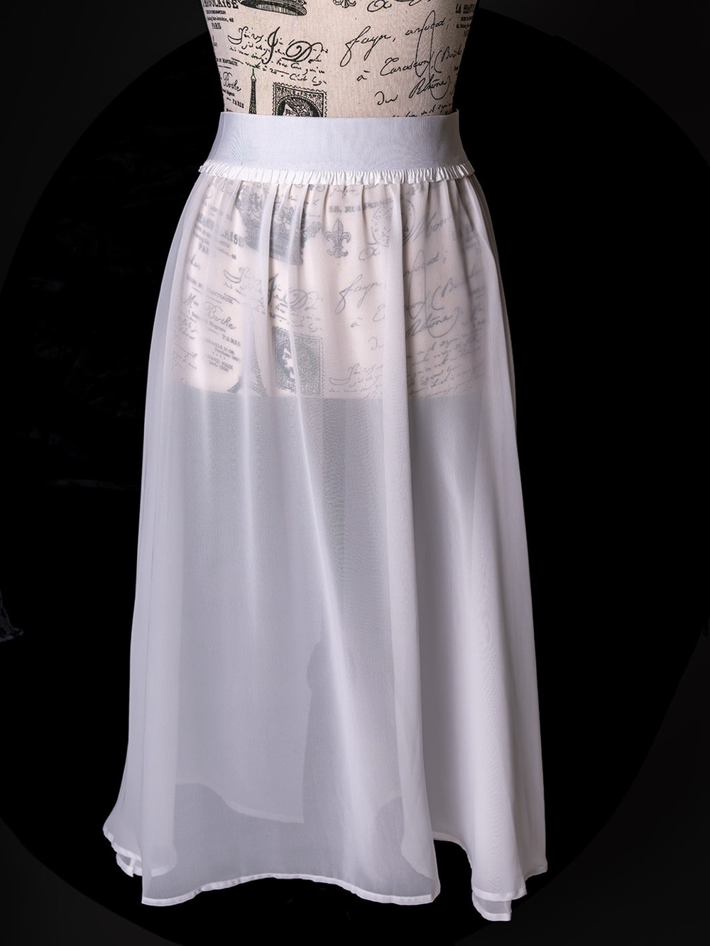 Sheer White Chiffon Skirt NWT